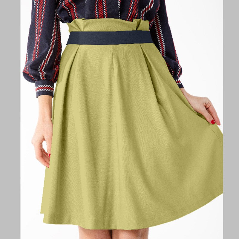 Tecido Crepe Empoado Amarelo Pálido - Ribes y Casals