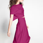 Tecido Crepe Rosa Forte - Ribes y Casals