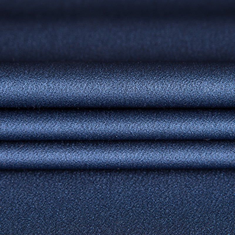 Tecido Crepe Acetinado Azul-Marinho - Ribes y Casals