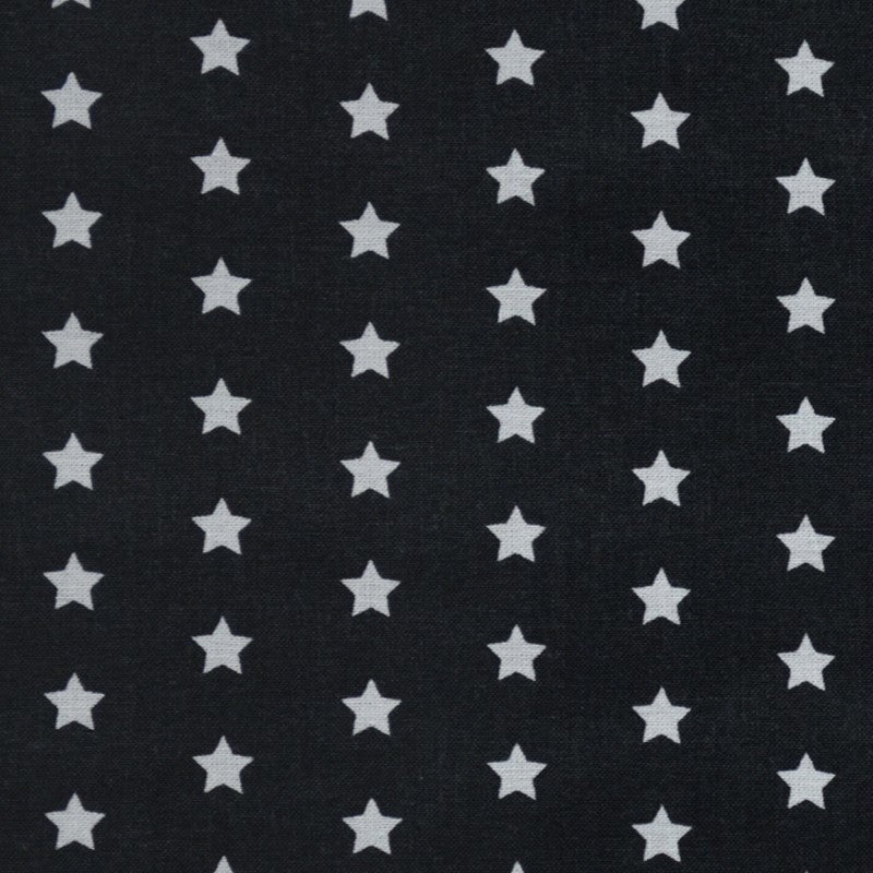 Tecido de Algodão Estrelas Fundo Preto - Ribes y Casals