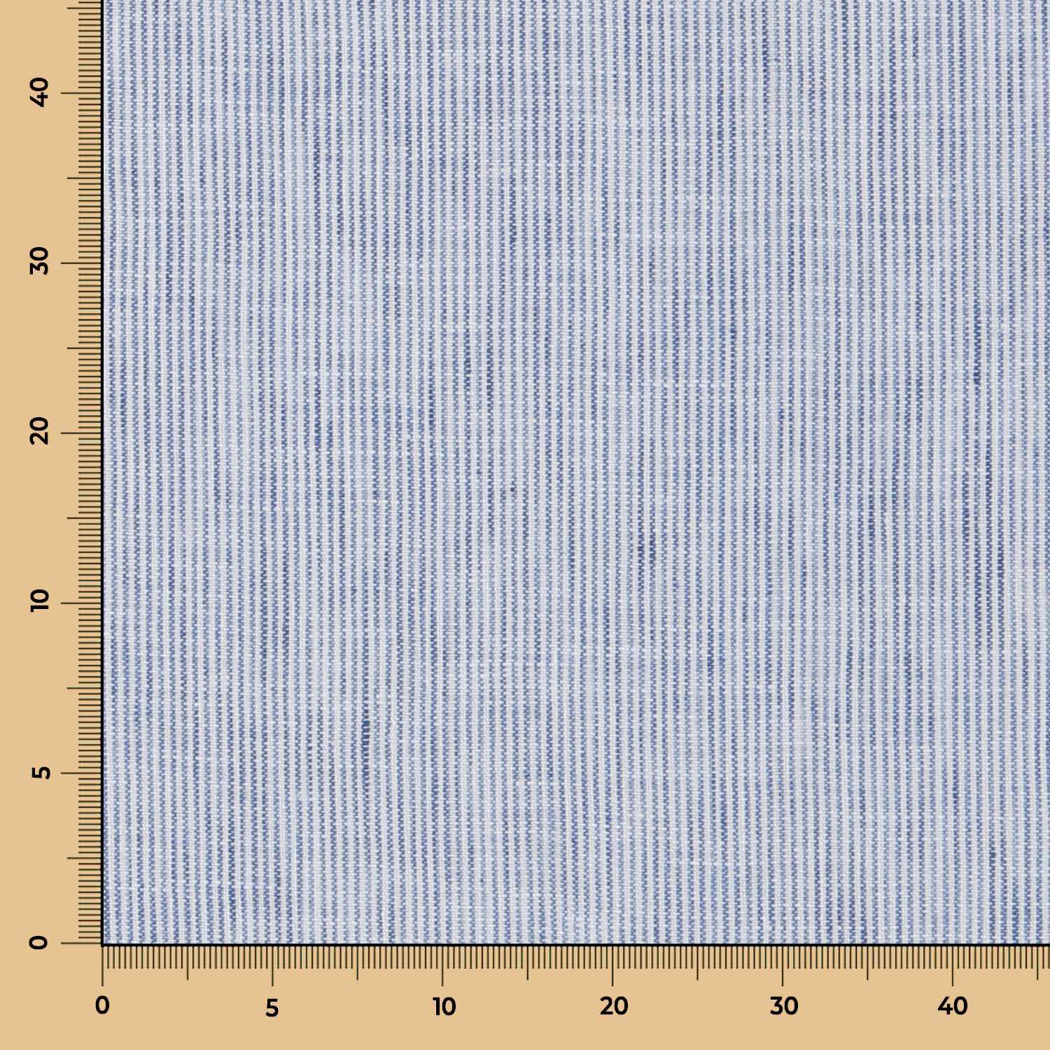 Tecido de Linho Listrado Azul - Ribes y Casals