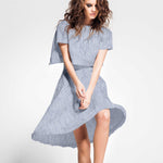 Tecido de Linho Listrado Azul - Ribes y Casals