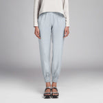 Tecido de Linho Listrado Celeste - Ribes y Casals