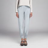 Tecido de Linho Listrado Celeste - Ribes y Casals