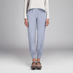 Tecido de Linho Pied de Poule Azul - Ribes y Casals