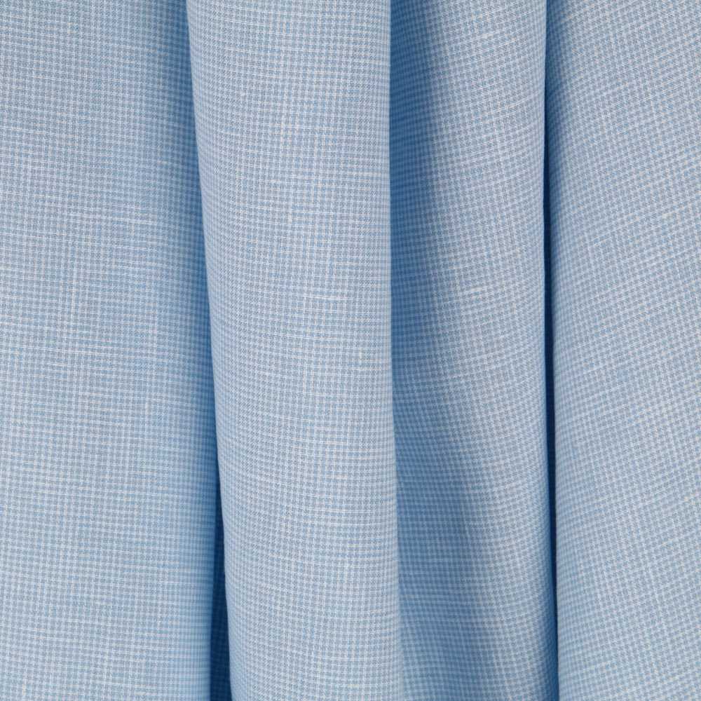 Tecido de Linho Pied de Poule Azul Celeste - Ribes y Casals