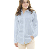 Tecido de Linho Pied de Poule Azul Celeste - Ribes y Casals