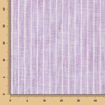 Tecido de Linho Listras Largas Lilás - Ribes y Casals