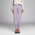 Tecido de Linho Listras Lilás - Ribes y Casals