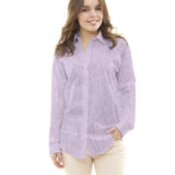 Tecido de Linho Listras Lilás - Ribes y Casals