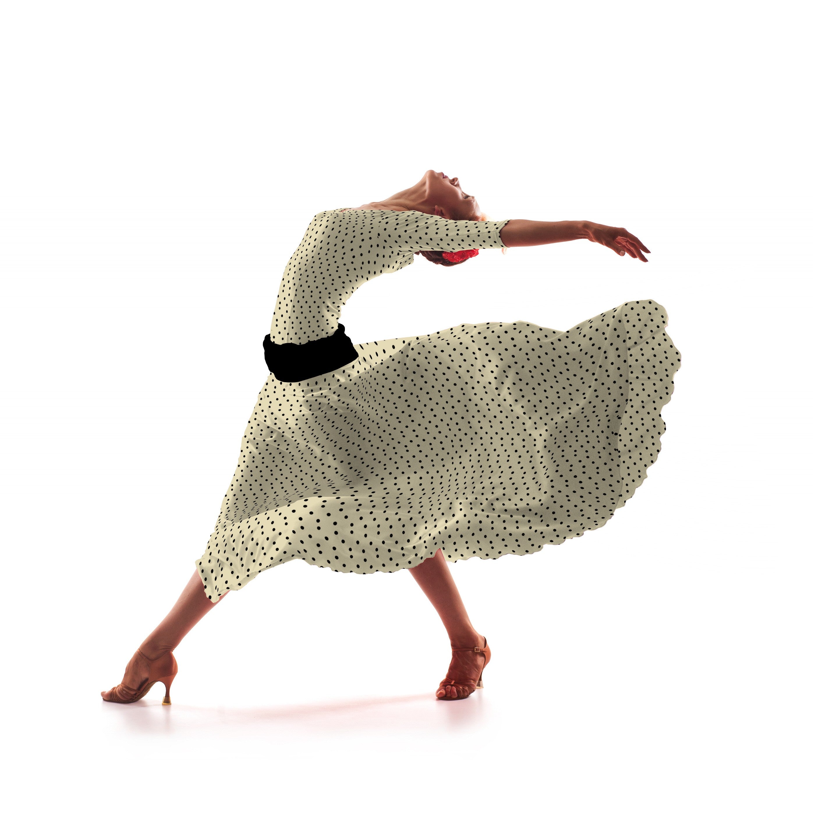 Tecido Polka Dot Cetim Cru - Ribes y Casals