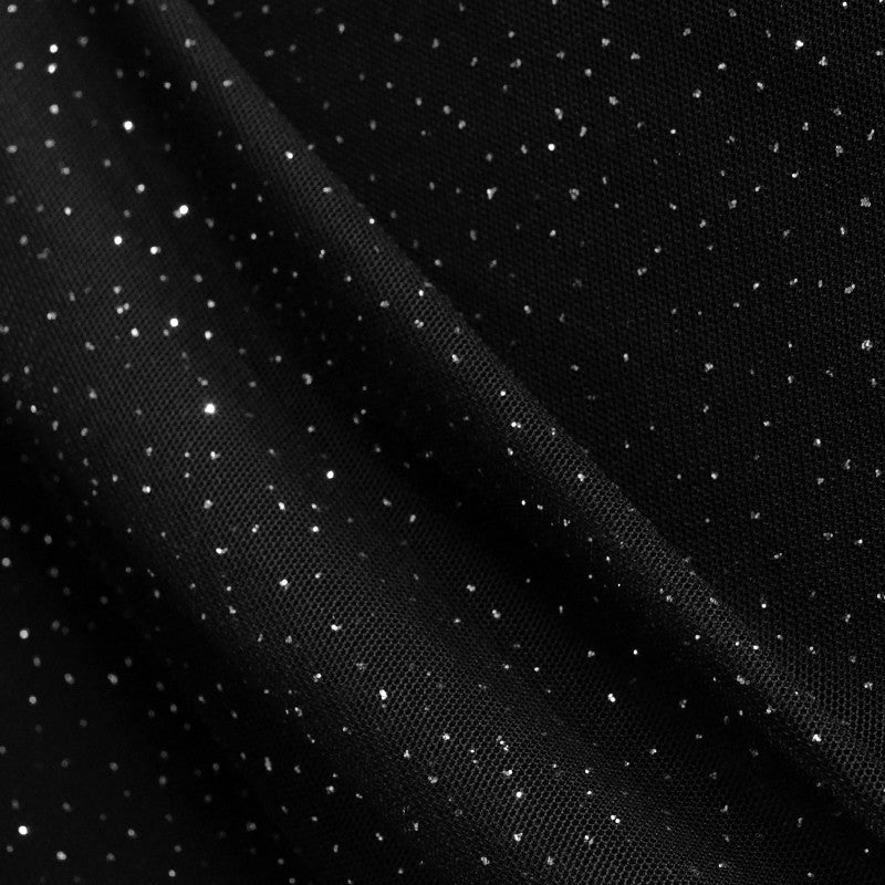 Tecido de Tule Brilhos Preto - Ribes y Casals