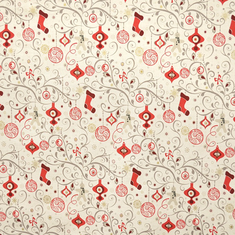 Tela Merry Christmas Verde - Ribes y Casals