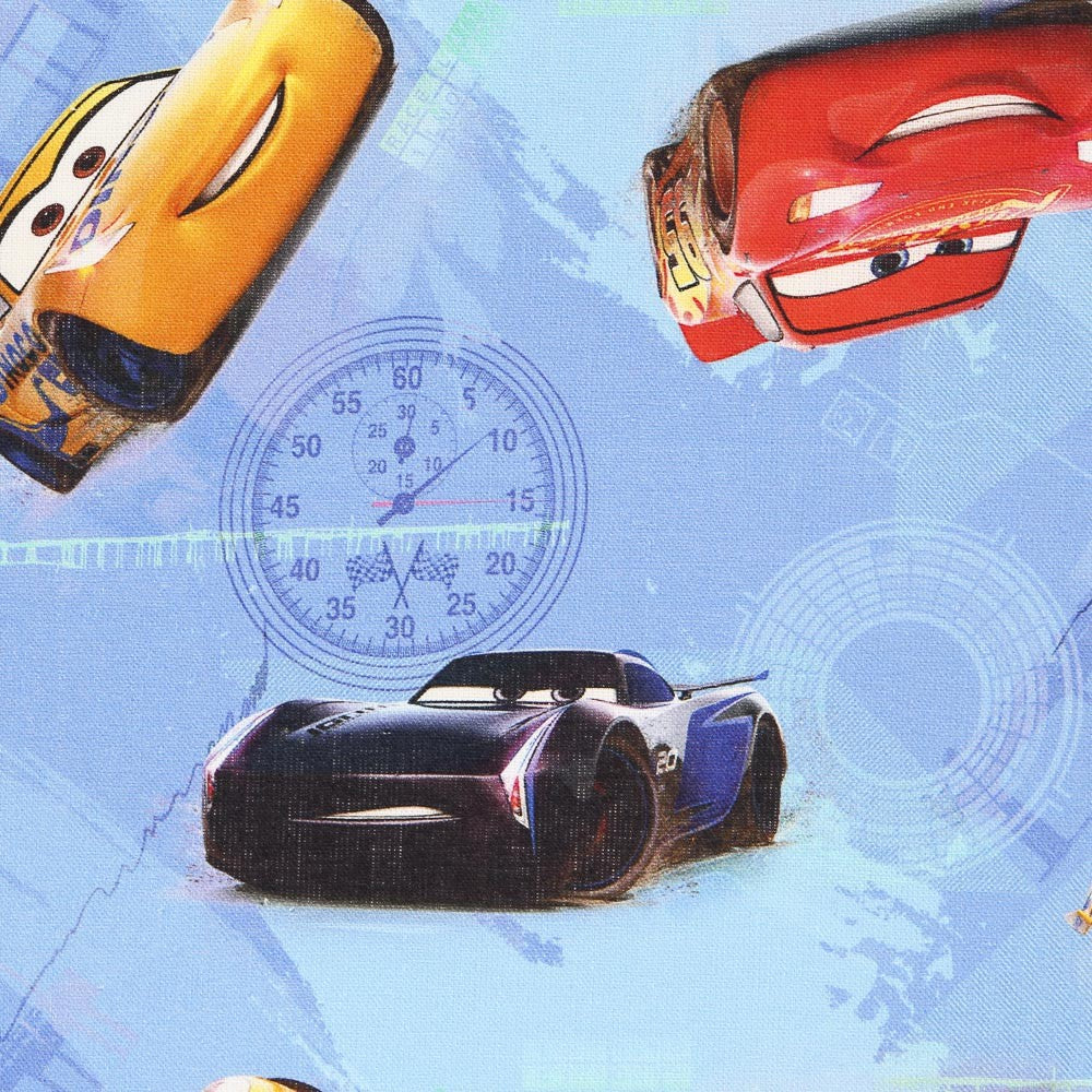 Tecido Disney Cars Azul - Ribes y Casals
