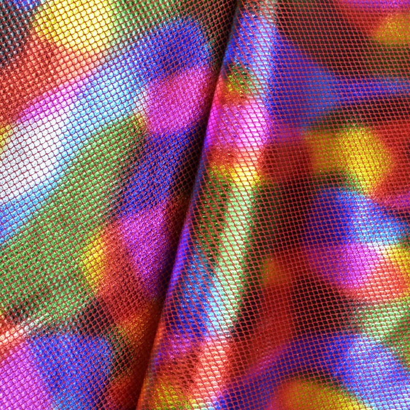 Tela Elástica Escamas Multicolor - Ribes y Casals