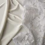 Tecido Renda Folha Dobrável Branco - Ribes y Casals