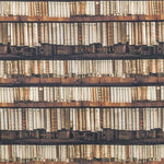 Tecido Estampado Algodão Livros Marrom - Ribes y Casals