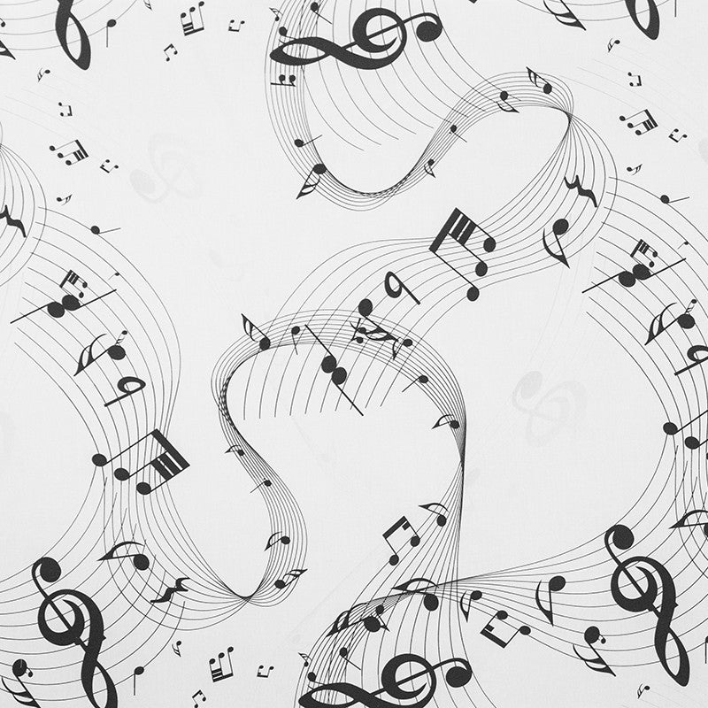 Tela Estampada Algodón Partitura Cruda - Ribes y Casals