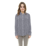 Tecido Estampado Quadrado Círculo Azul Marinho - Ribes y Casals