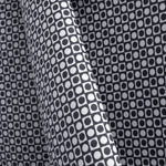 Tecido Estampado Quadrado Círculo Azul Marinho - Ribes y Casals