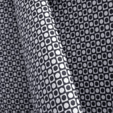 Tecido Estampado Quadrado Círculo Azul Marinho - Ribes y Casals