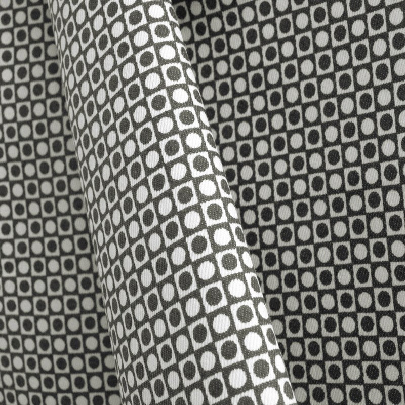 Tecido Estampado Quadrado Círculo Bege - Ribes y Casals