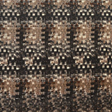Tecido Estampado Cetim Mate Mosaico Castanho - Ribes y Casals