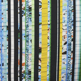 Tecido Estampado Cetim às Riscas Turquesa - Ribes y Casals