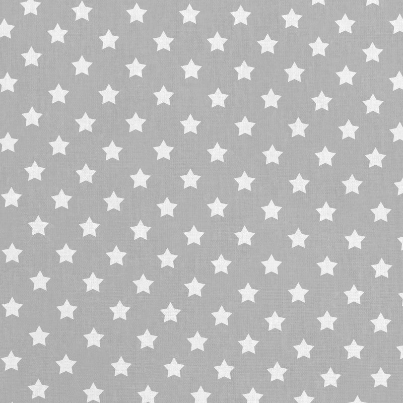 Tecido Estrelas Brancas Fundo Cinzento Claro - Ribes y Casals