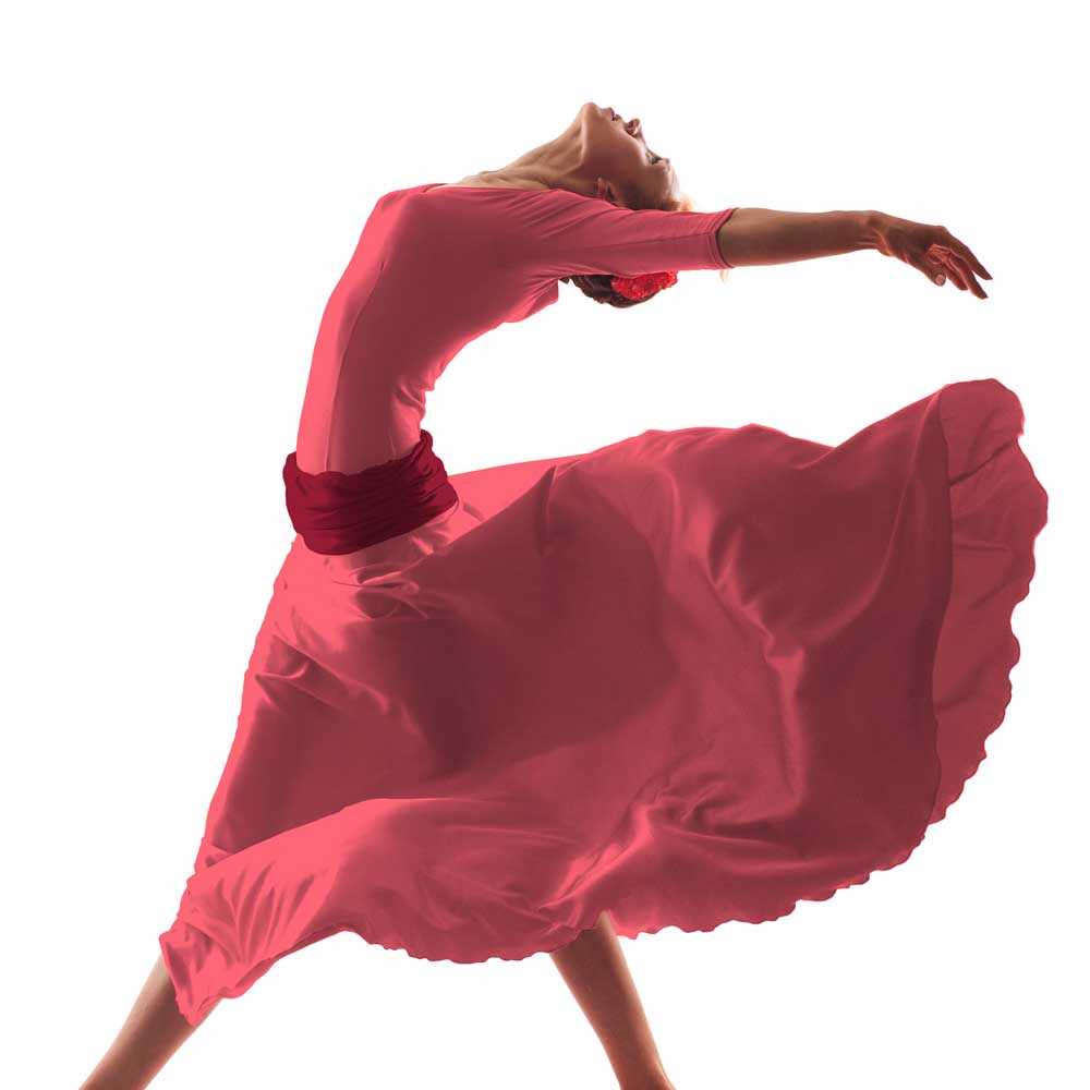 Tecido Poliéster Spandex Rosa Coral - Ribes y Casals