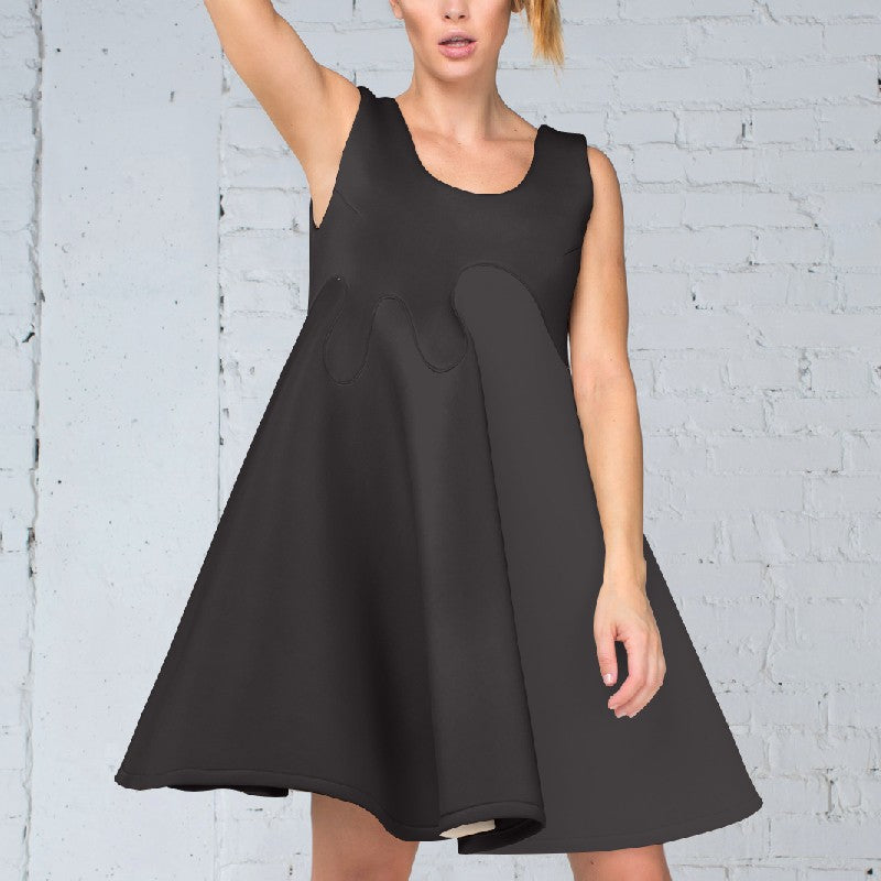 Tecido Poliéster Spandex Preto - Ribes y Casals