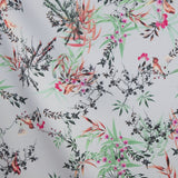 Tecido Stretch Flamenco Floral Cinza Esverdeado - Ribes y Casals