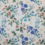 Tecido Flôr Acetinado Floral Azul - Ribes y Casals