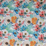 Tecido Stretch Flamenco Flores Aguarela Branco - Ribes y Casals