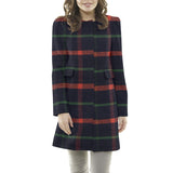 Tela Franela Cuadro Naranja Verde - Ribes y Casals