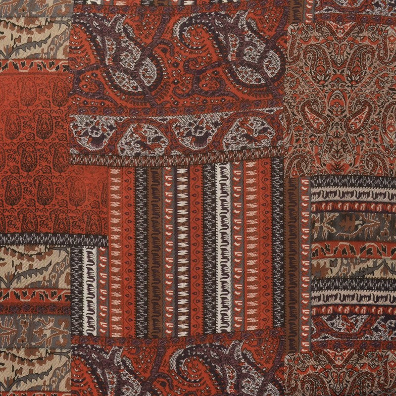 Tecido de Gaze Estampado Mosaico Vermelho - Ribes y Casals