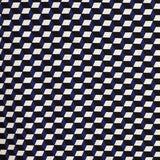 Tecido Georgette Estampado Cubo Azul - Ribes y Casals