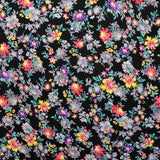 Tecido Georgette Estampado Kimono Preto - Ribes y Casals