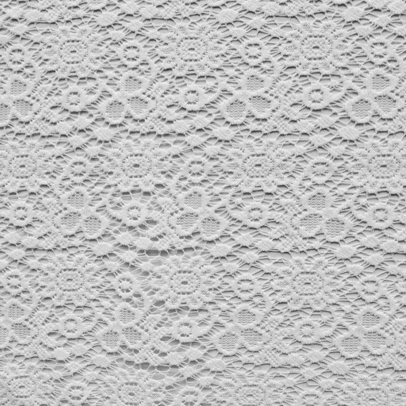 Tecido Guipura Margaridas Branco - Ribes y Casals