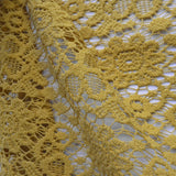 Tecido Guipura Margaridas Ocre - Ribes y Casals