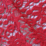 Tecido Guipura Margaridas Vermelho - Ribes y Casals