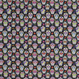 Tecido Infantil Caveira Mexicana Negro - Ribes y Casals