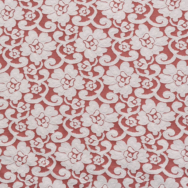 Tecido Jacquard Renda Vermelho - Ribes y Casals