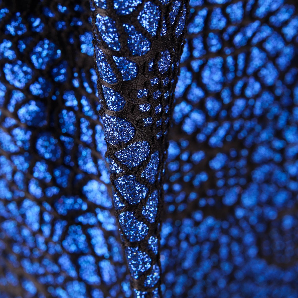 Tecido Lamé Aranha Azulão - Ribes y Casals