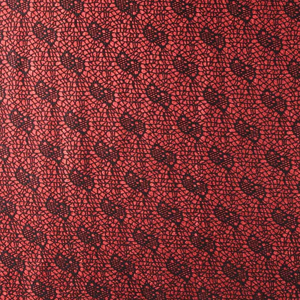 Tecido Lamé Aranha Vermelho - Ribes y Casals