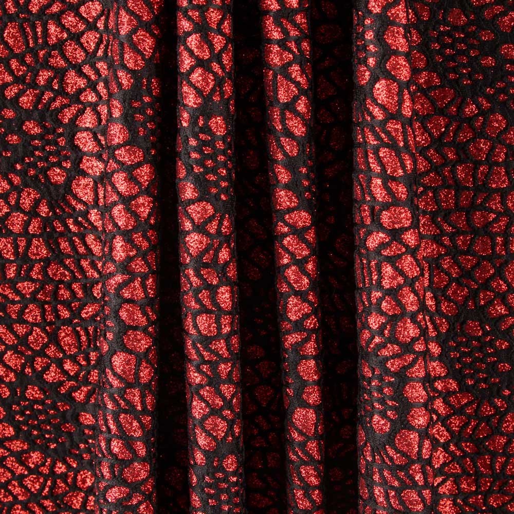 Tecido Lamé Aranha Vermelho - Ribes y Casals