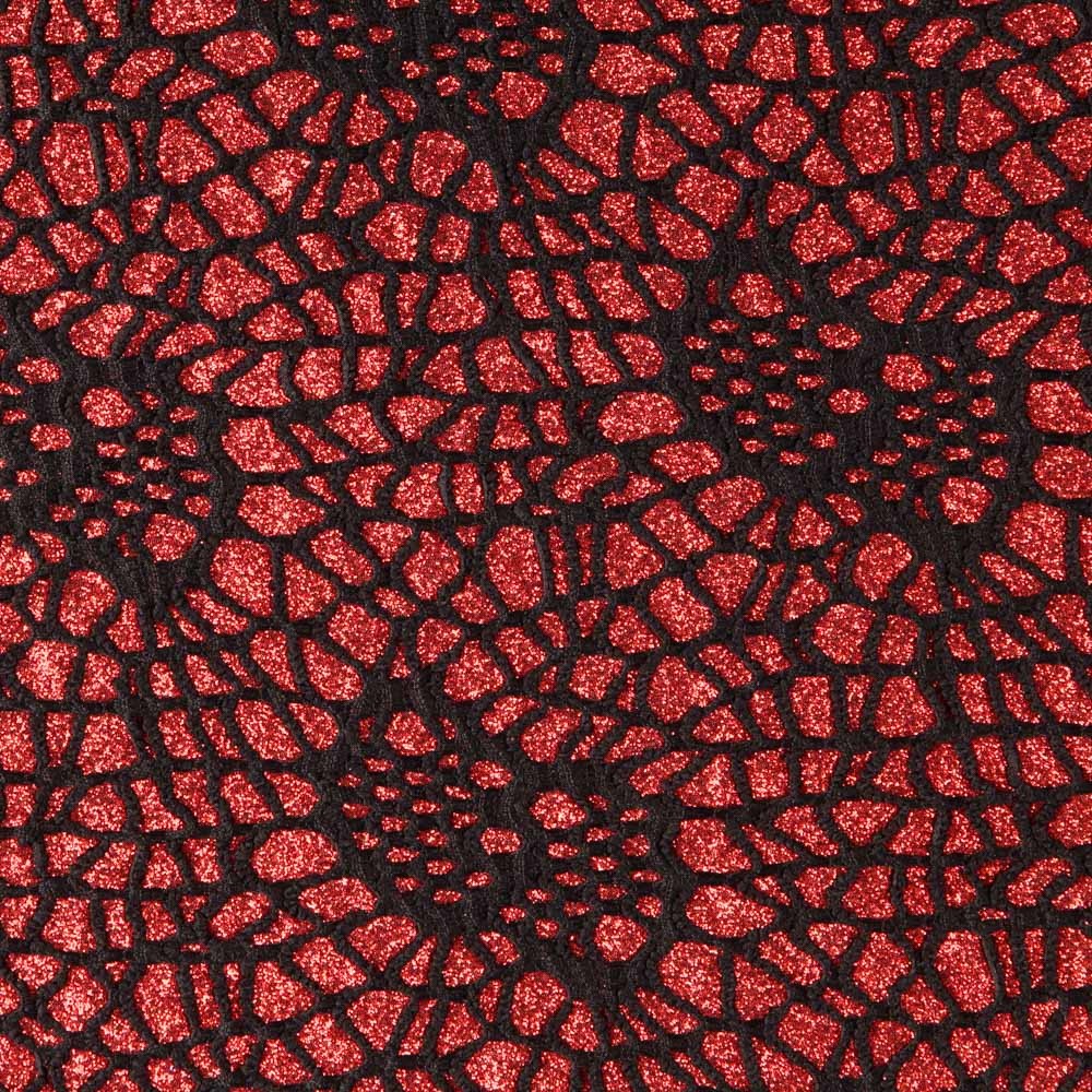 Tecido Lamé Aranha Vermelho - Ribes y Casals
