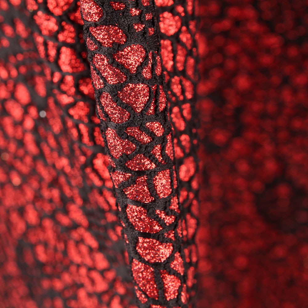 Tecido Lamé Aranha Vermelho - Ribes y Casals