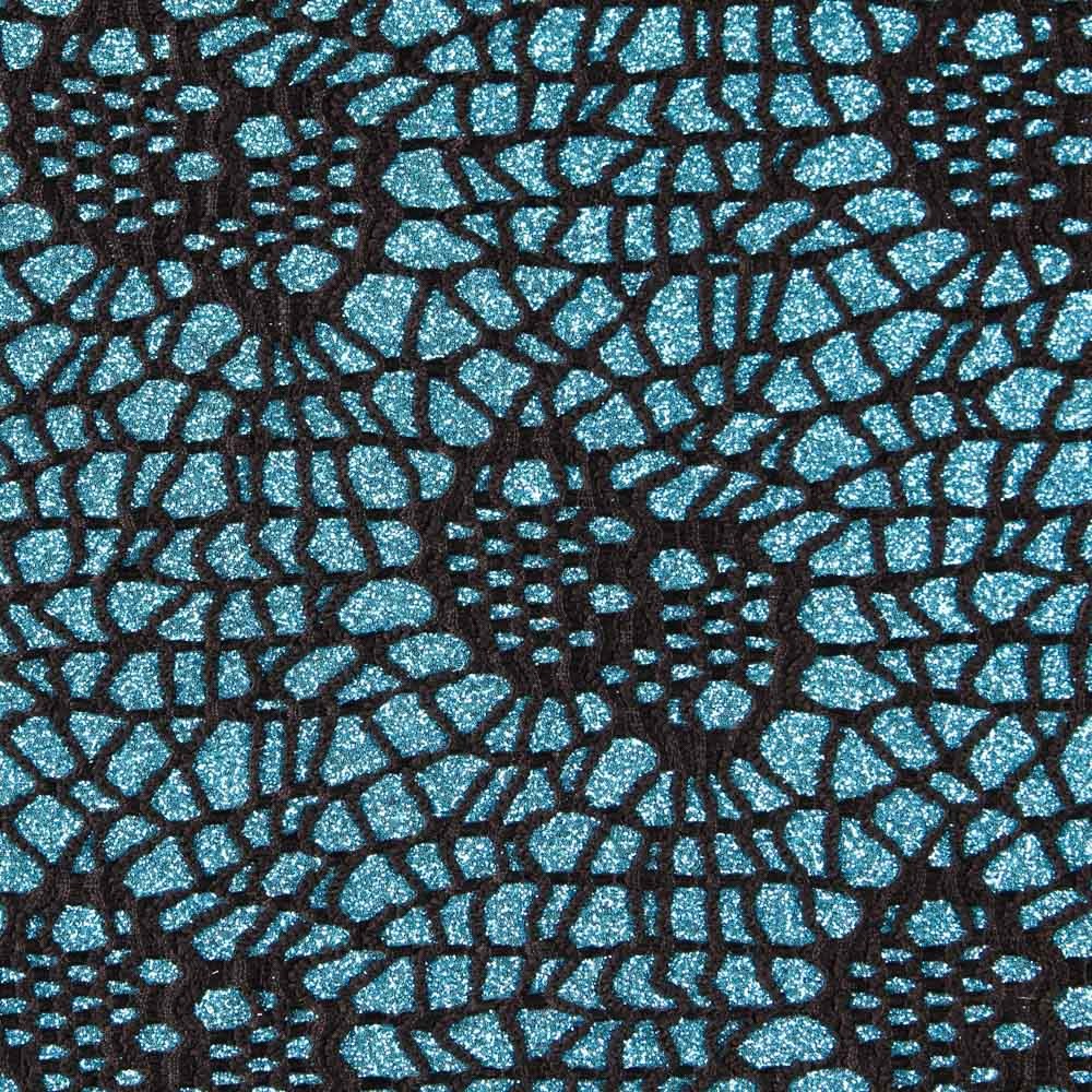 Tecido Lamé Aranha Turquesa - Ribes y Casals