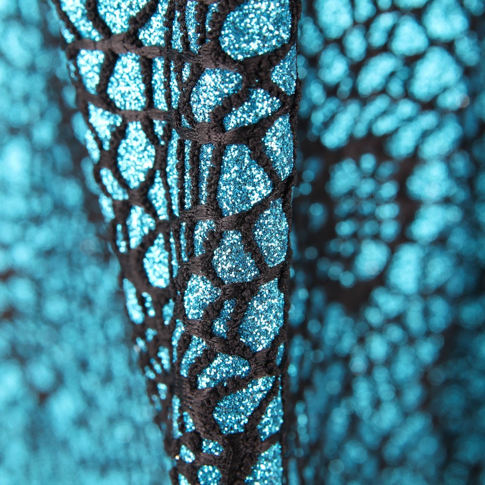 Tecido Lamé Aranha Turquesa - Ribes y Casals